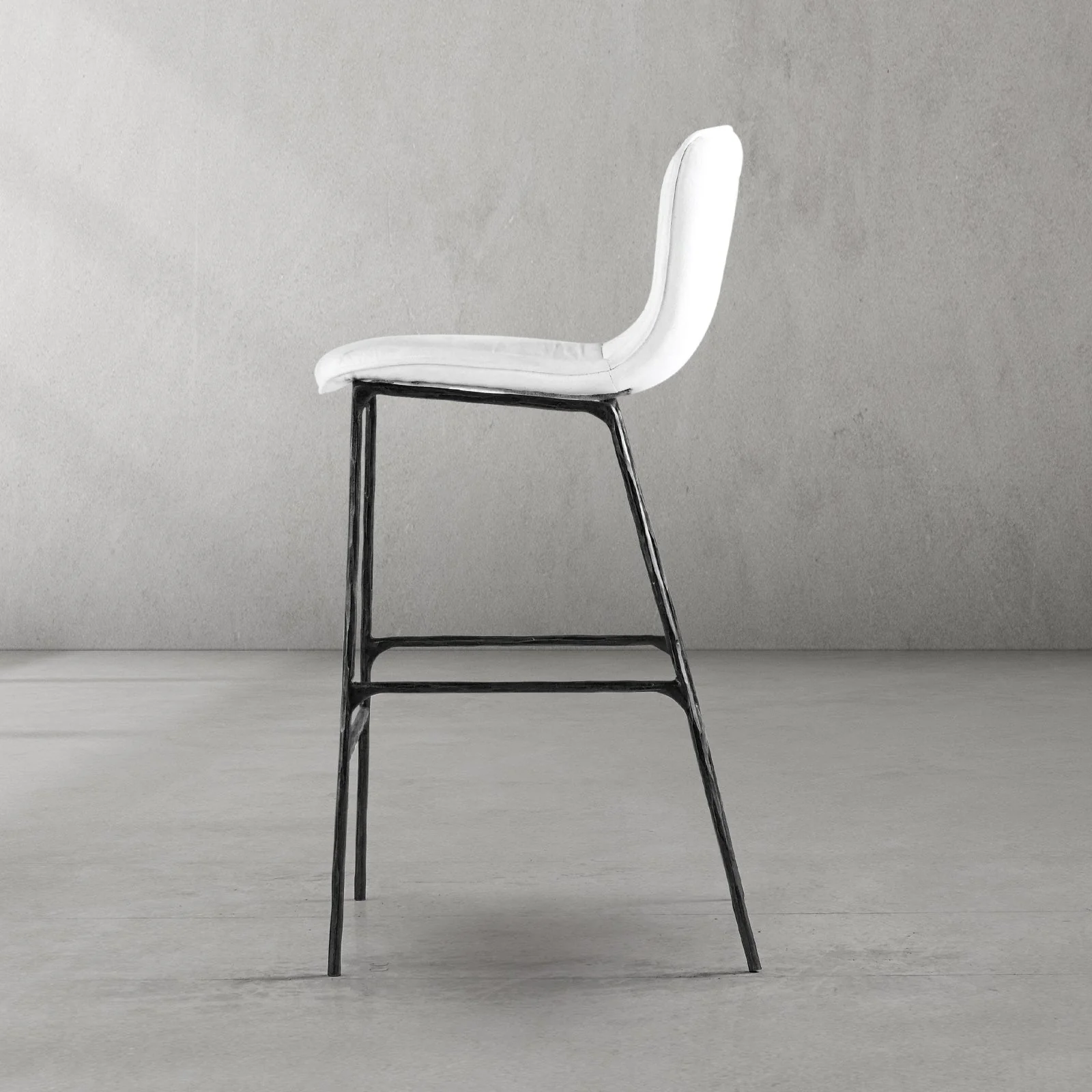 Hand-Forged Metal Modern Bar Chair - Image 11