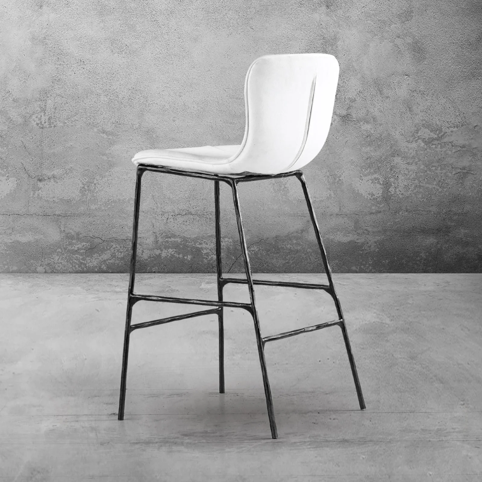 Hand-Forged Metal Modern Bar Chair - Image 12