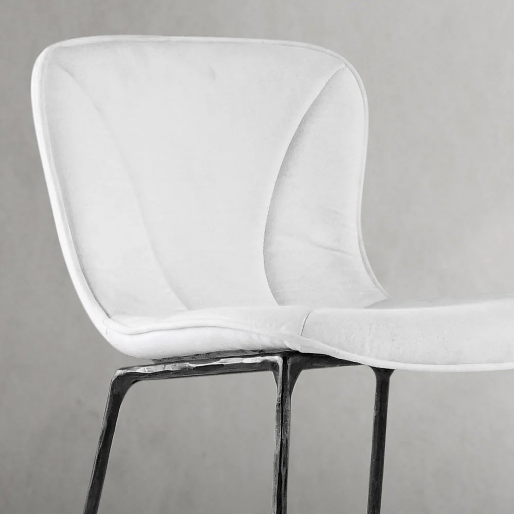 Hand-Forged Metal Modern Bar Chair - Image 13