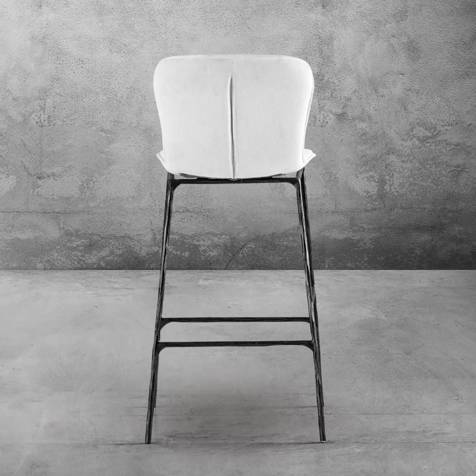 Hand-Forged Metal Modern Bar Chair - Image 16