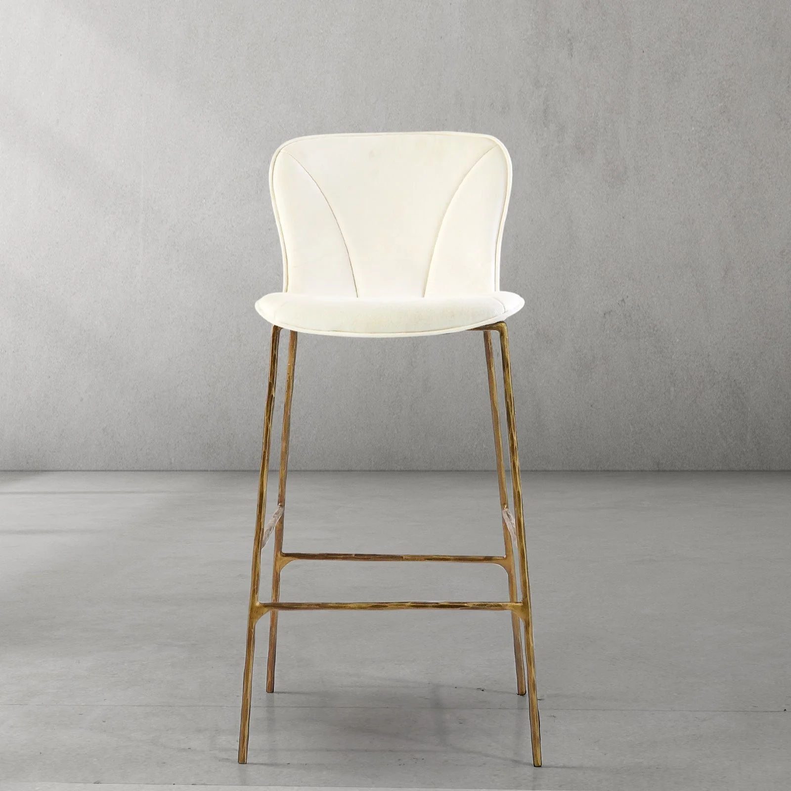 Hand-Forged Metal Modern Bar Chair - Image 2