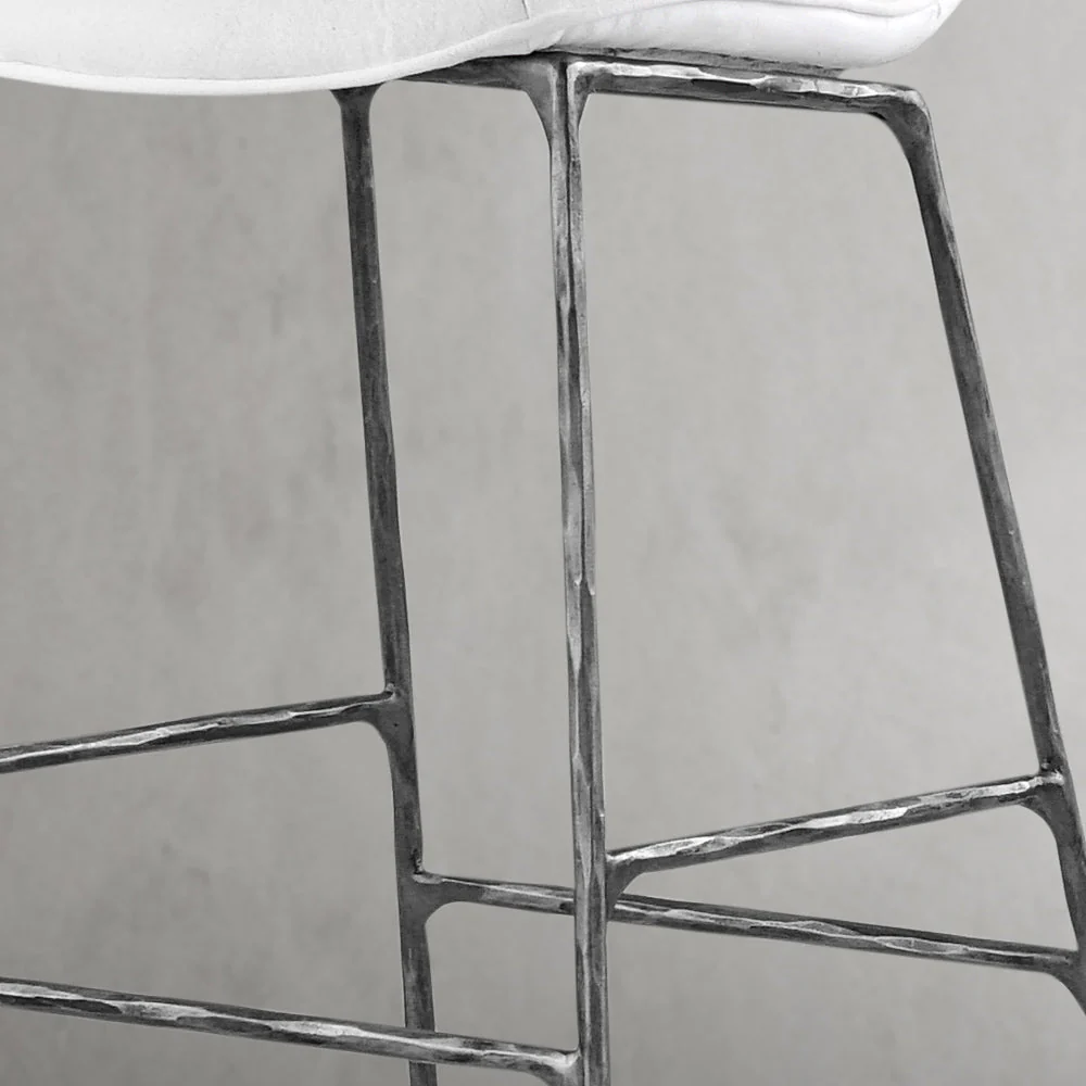 Hand-Forged Metal Modern Bar Chair - Image 23