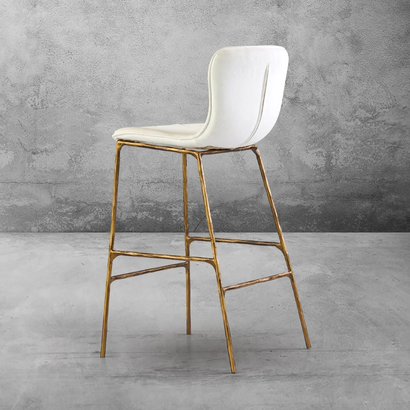 Hand-Forged Metal Modern Bar Chair - Image 4