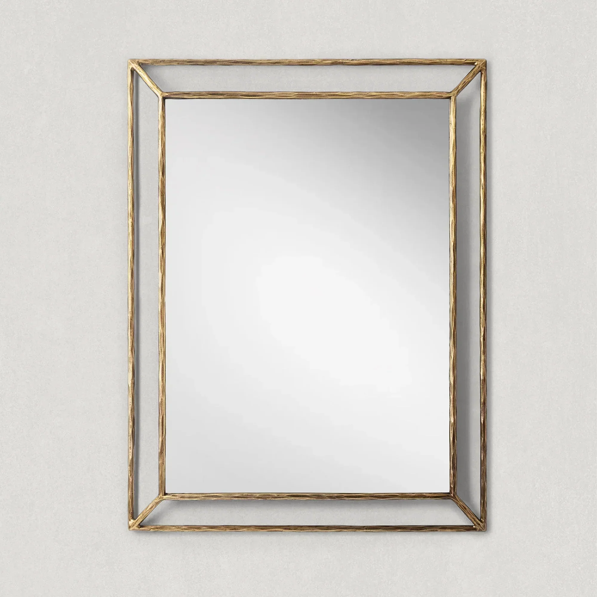 Hand-Forged Metal Open Beveled Mirror - Image 14