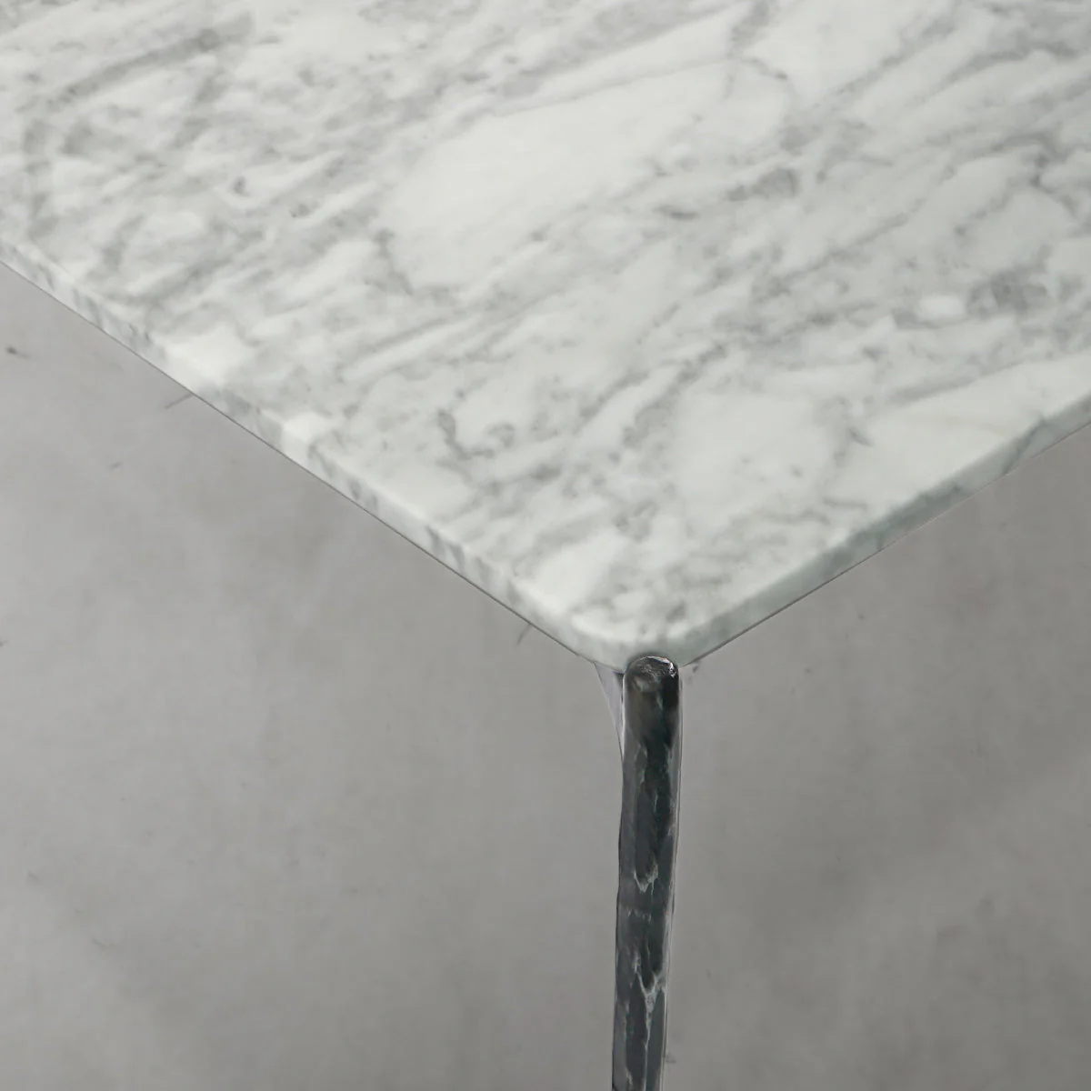 Hand-Forged Metal Rectangle Horn Marble Coffee Table 48"W - Image 7