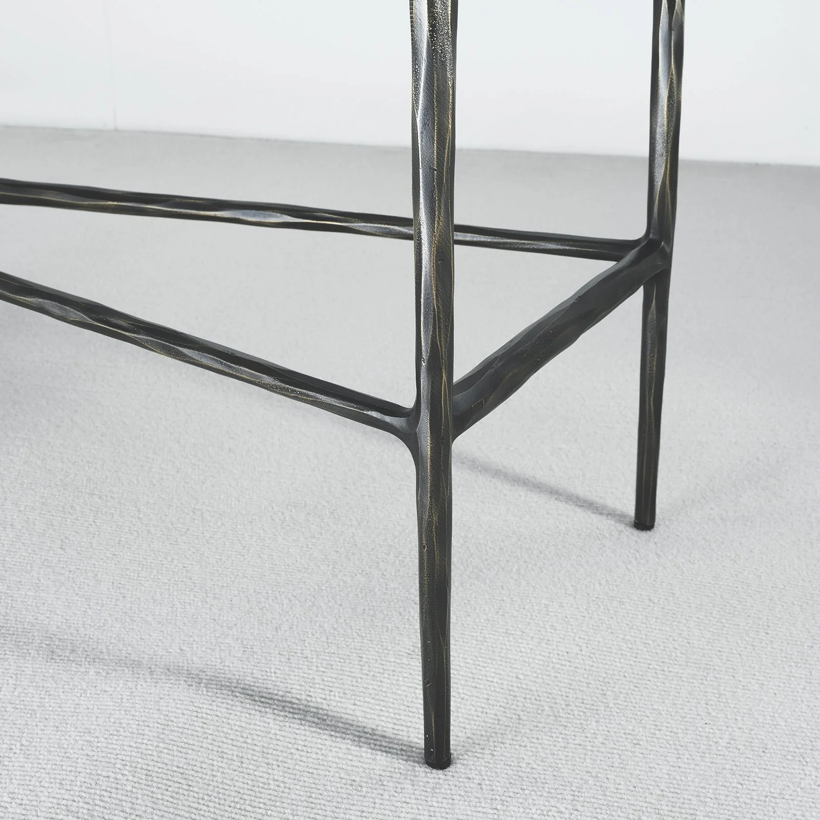 Hand-Forged Metal Rectangle Marble Console Table 60" 72" - Image 21