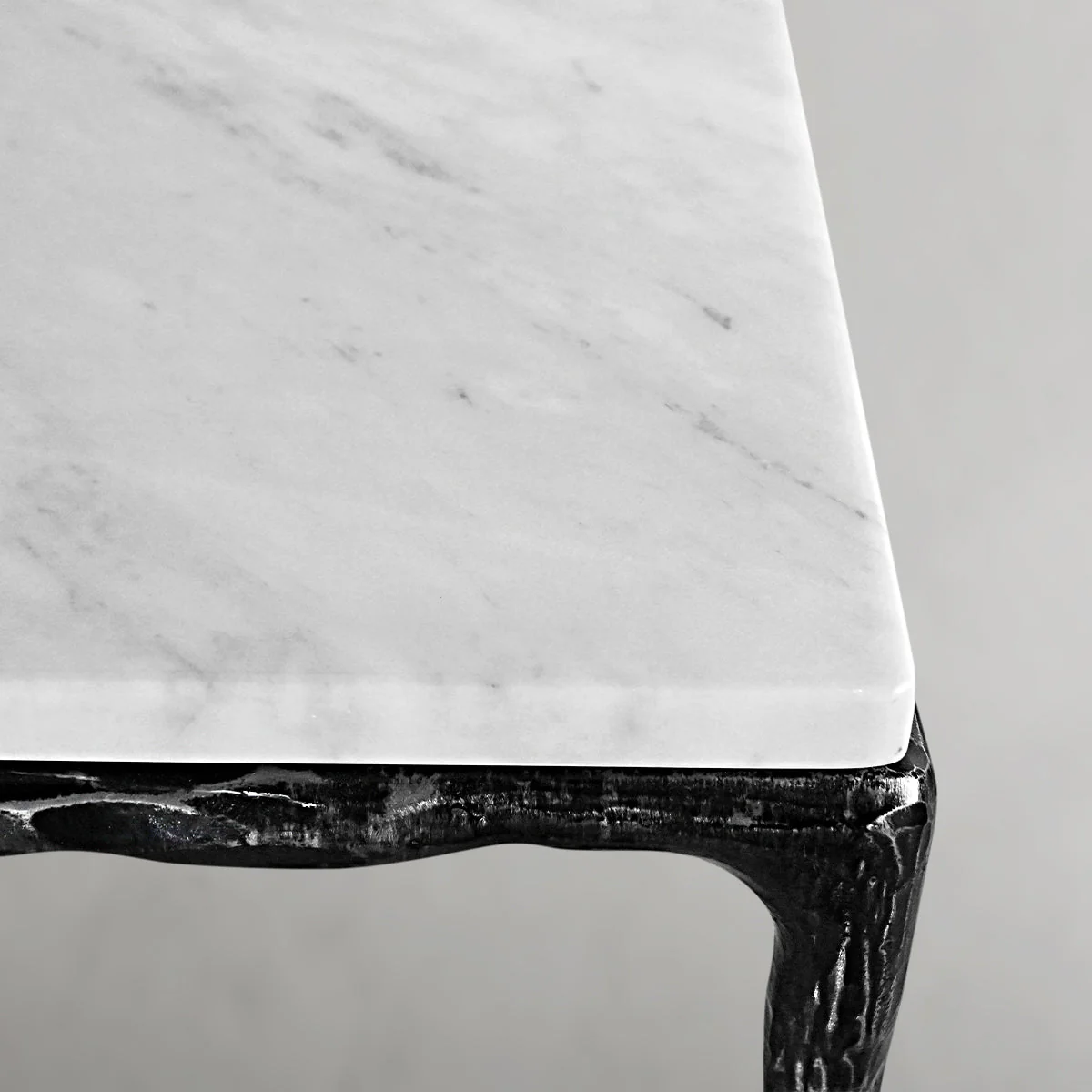 Hand-Forged Metal Rectangle Marble Console Table 60" 72" - Image 30