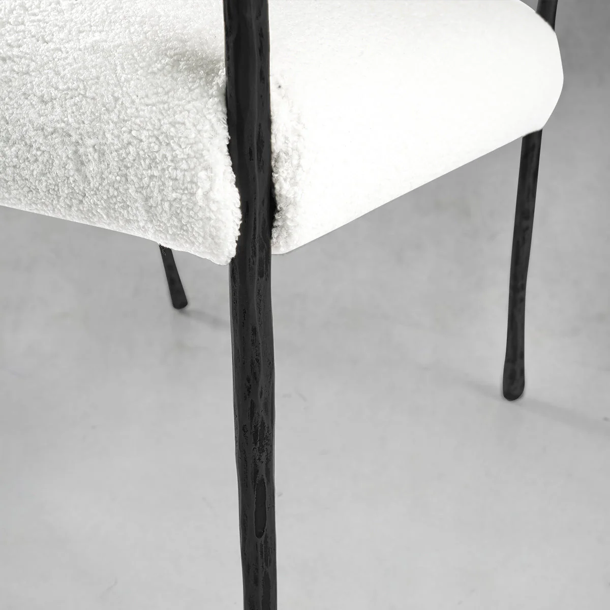 Hand-Forged Metal Retro Copper Iron Frame Dining Chair - Image 16