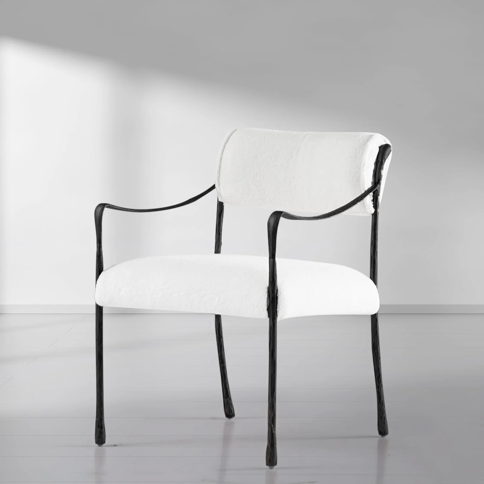 Hand-Forged Metal Retro Copper Iron Frame Dining Chair - Image 25