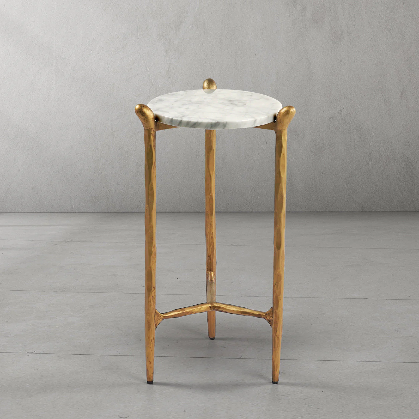 Hand-Forged Metal Round  Horn Marble Coffee Table & Side Table - Image 43