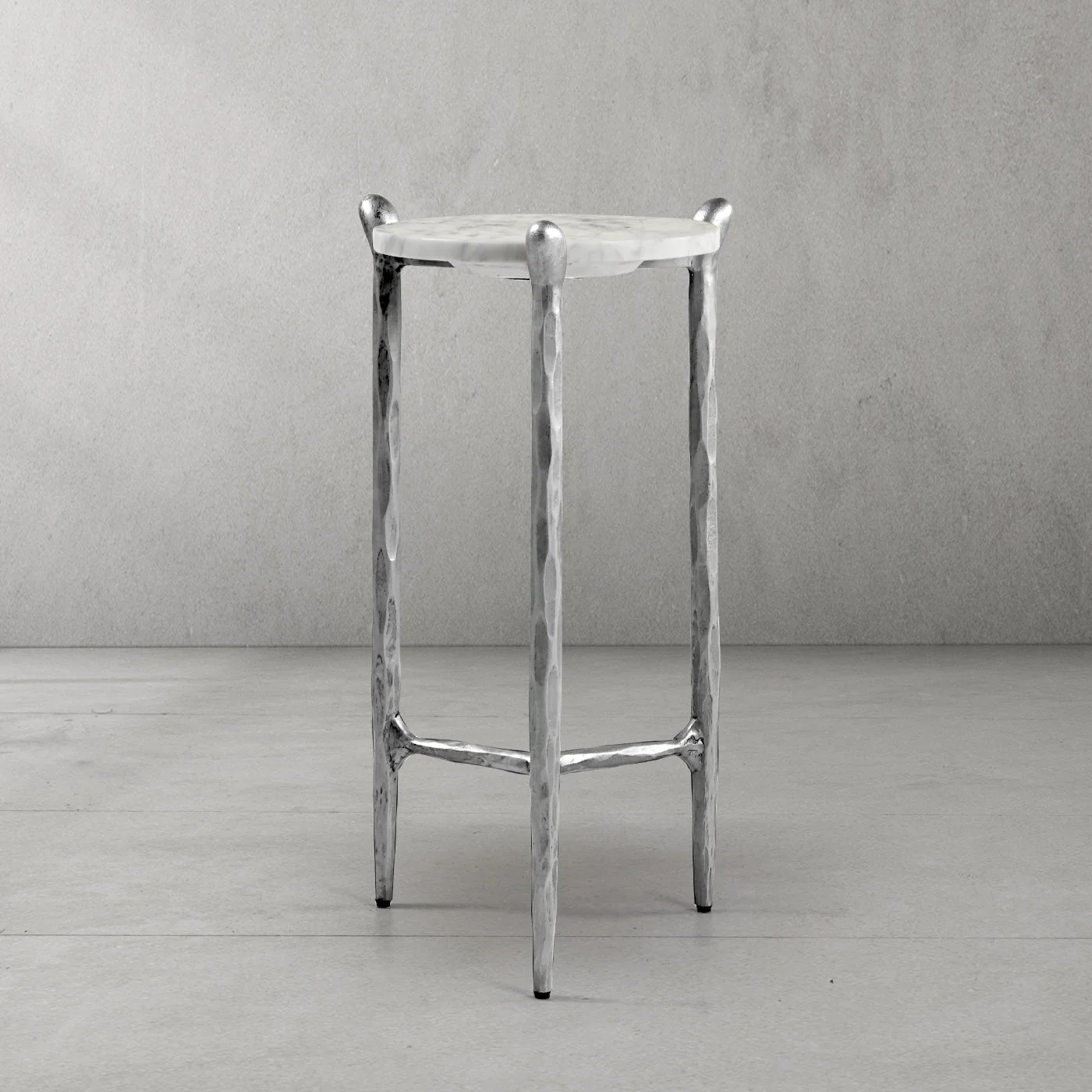 Hand-Forged Metal Round  Horn Marble Coffee Table & Side Table - Image 55