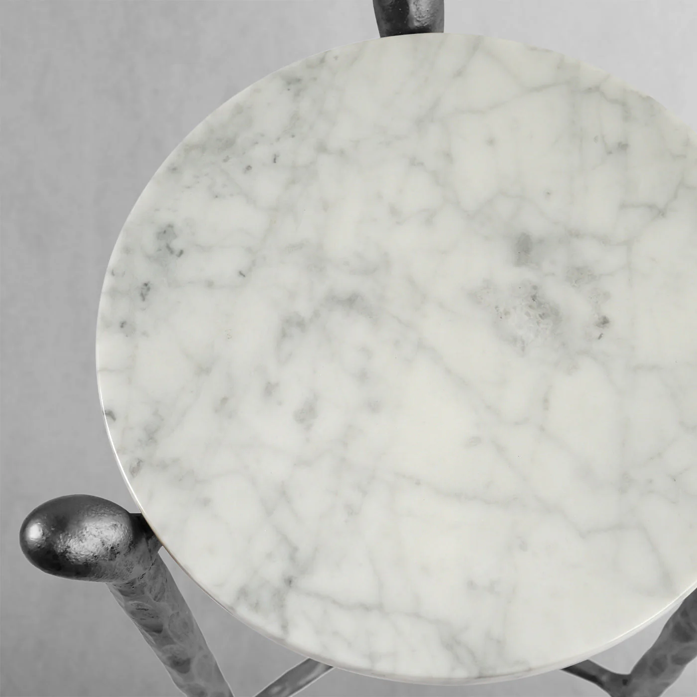 Hand-Forged Metal Round  Horn Marble Coffee Table & Side Table - Image 57