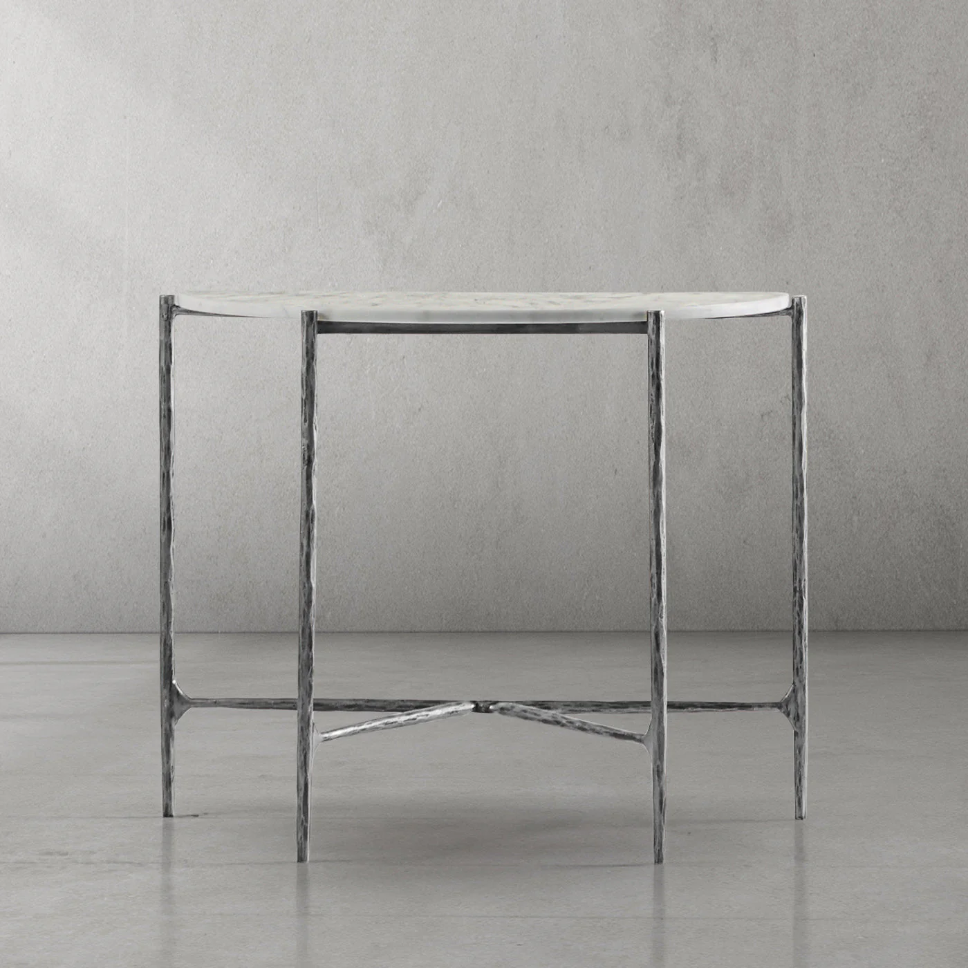 Hand-Forged Metal Semi-circle Console Table - Image 10
