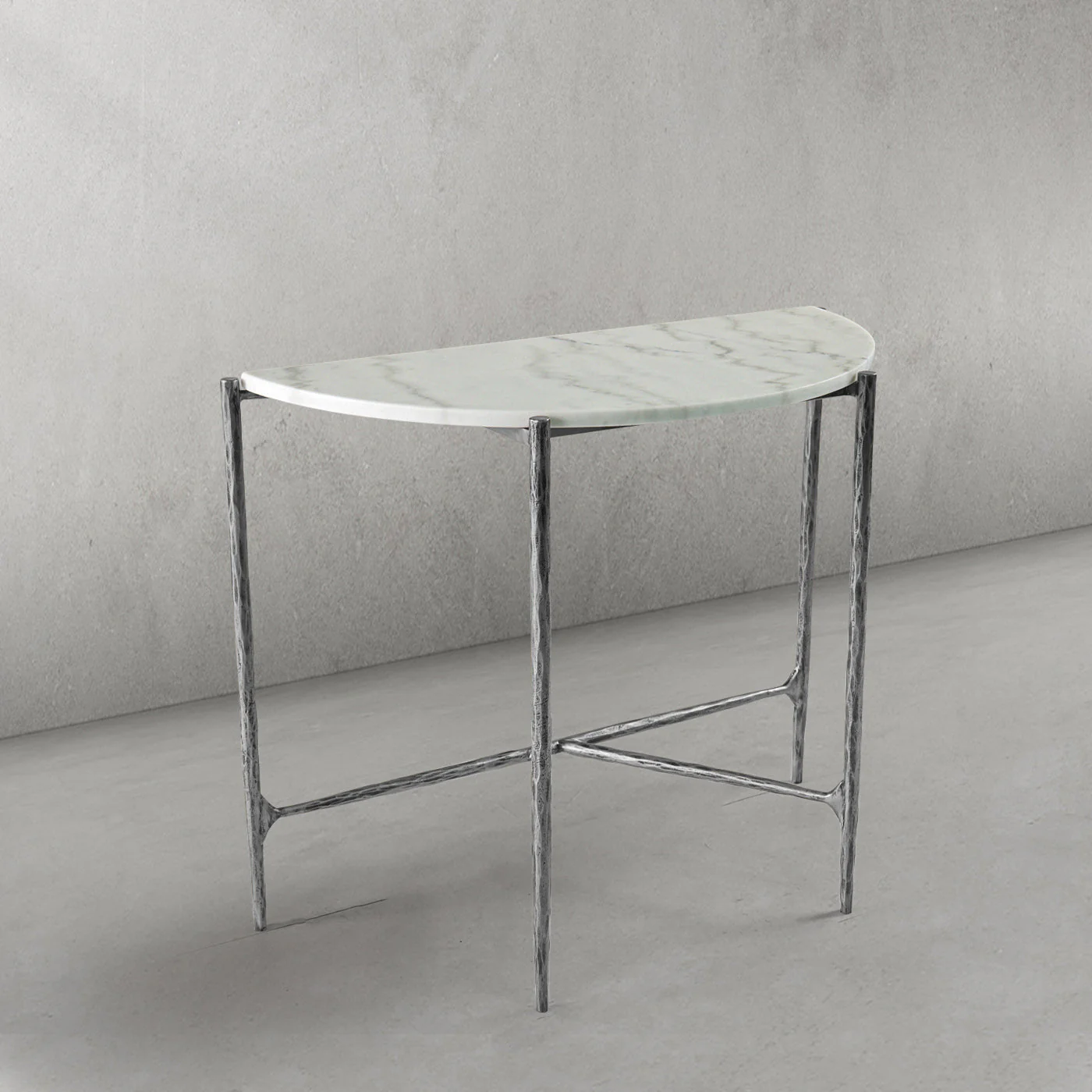 Hand-Forged Metal Semi-circle Console Table - Image 12