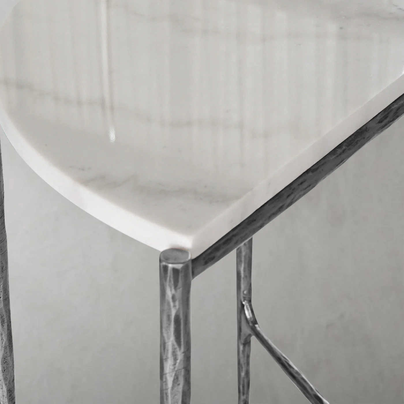 Hand-Forged Metal Semi-circle Console Table - Image 15