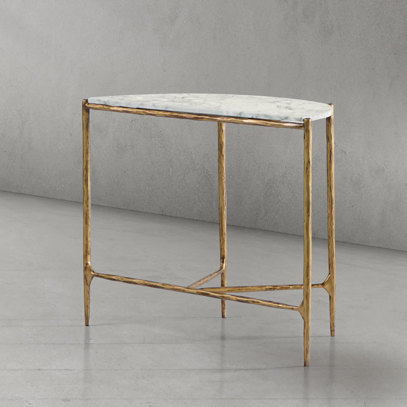 Hand-Forged Metal Semi-circle Console Table - Image 17