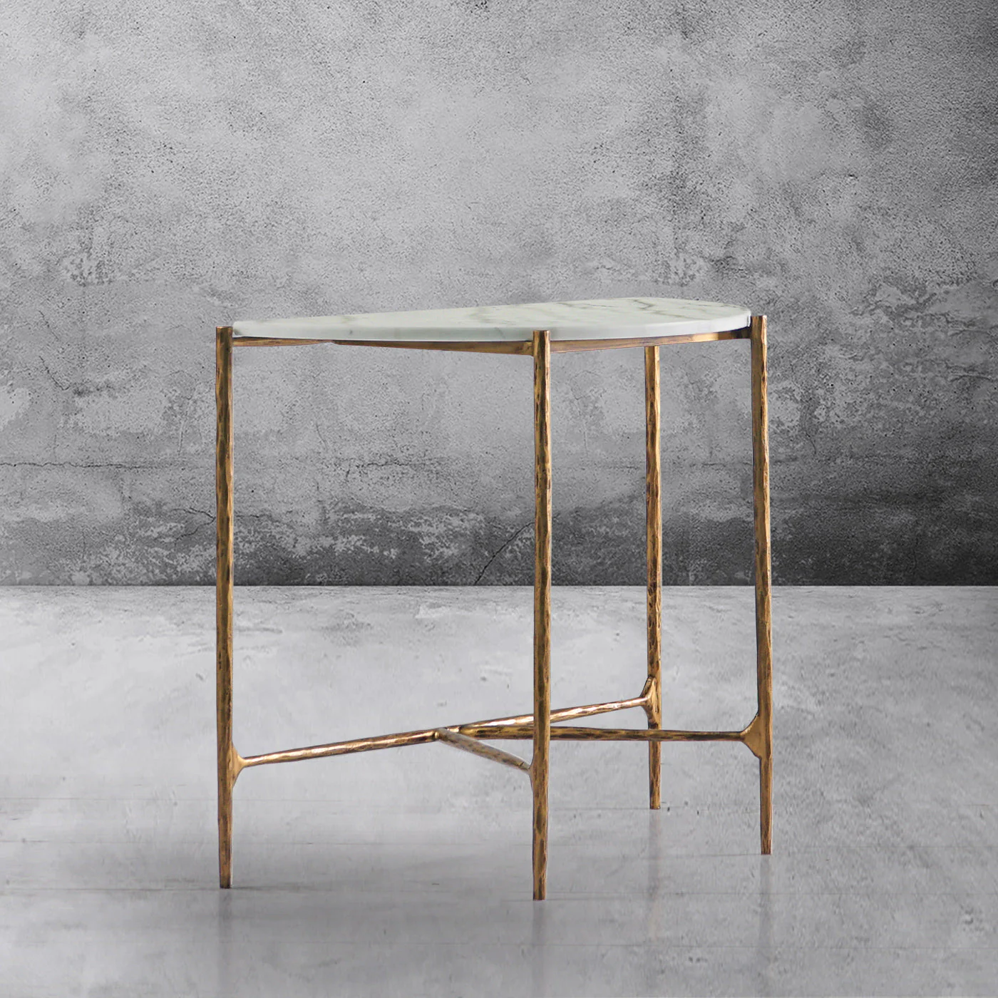 Hand-Forged Metal Semi-circle Console Table - Image 20