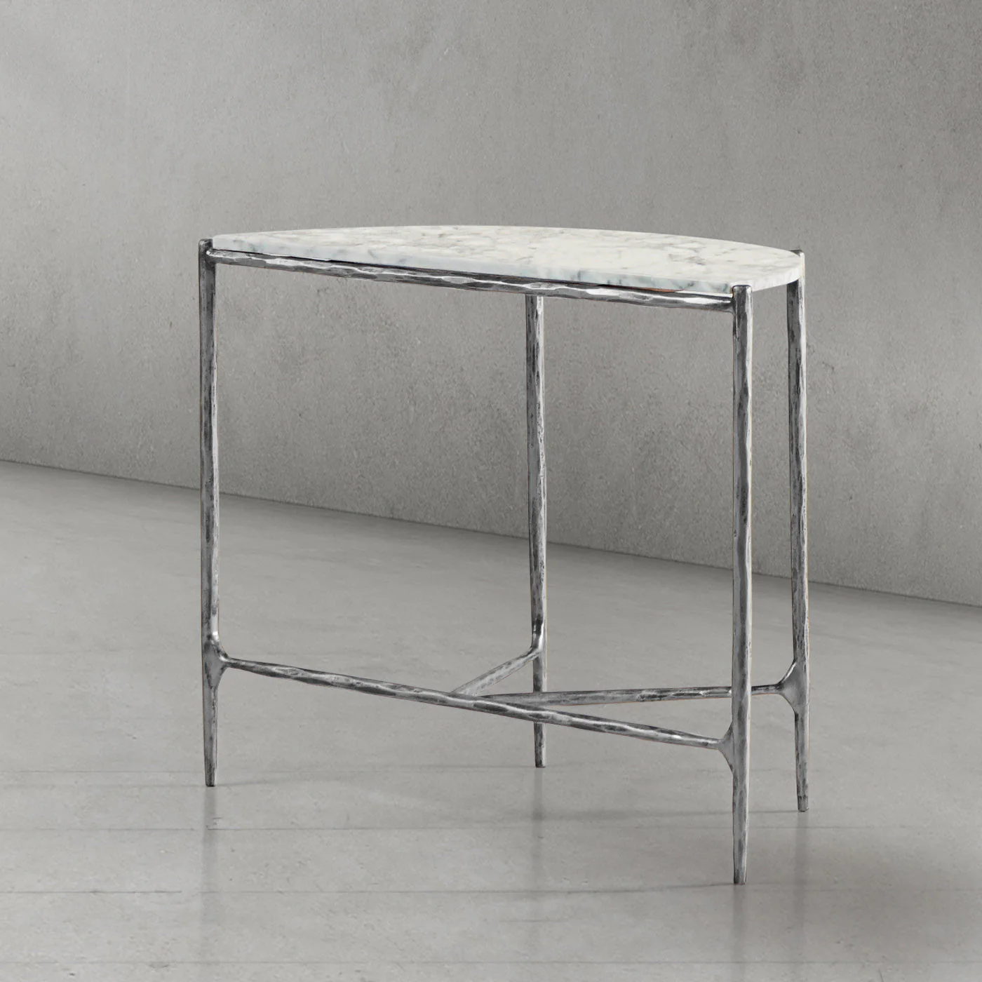 Hand-Forged Metal Semi-circle Console Table - Image 27