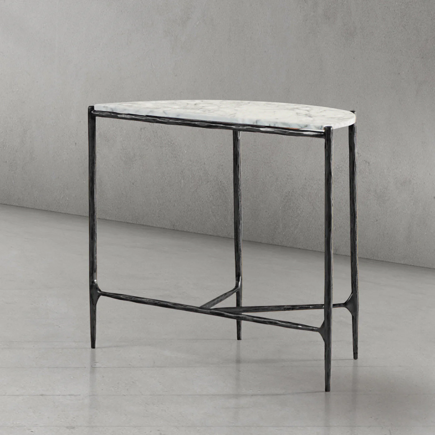 Hand-Forged Metal Semi-circle Console Table - Image 29