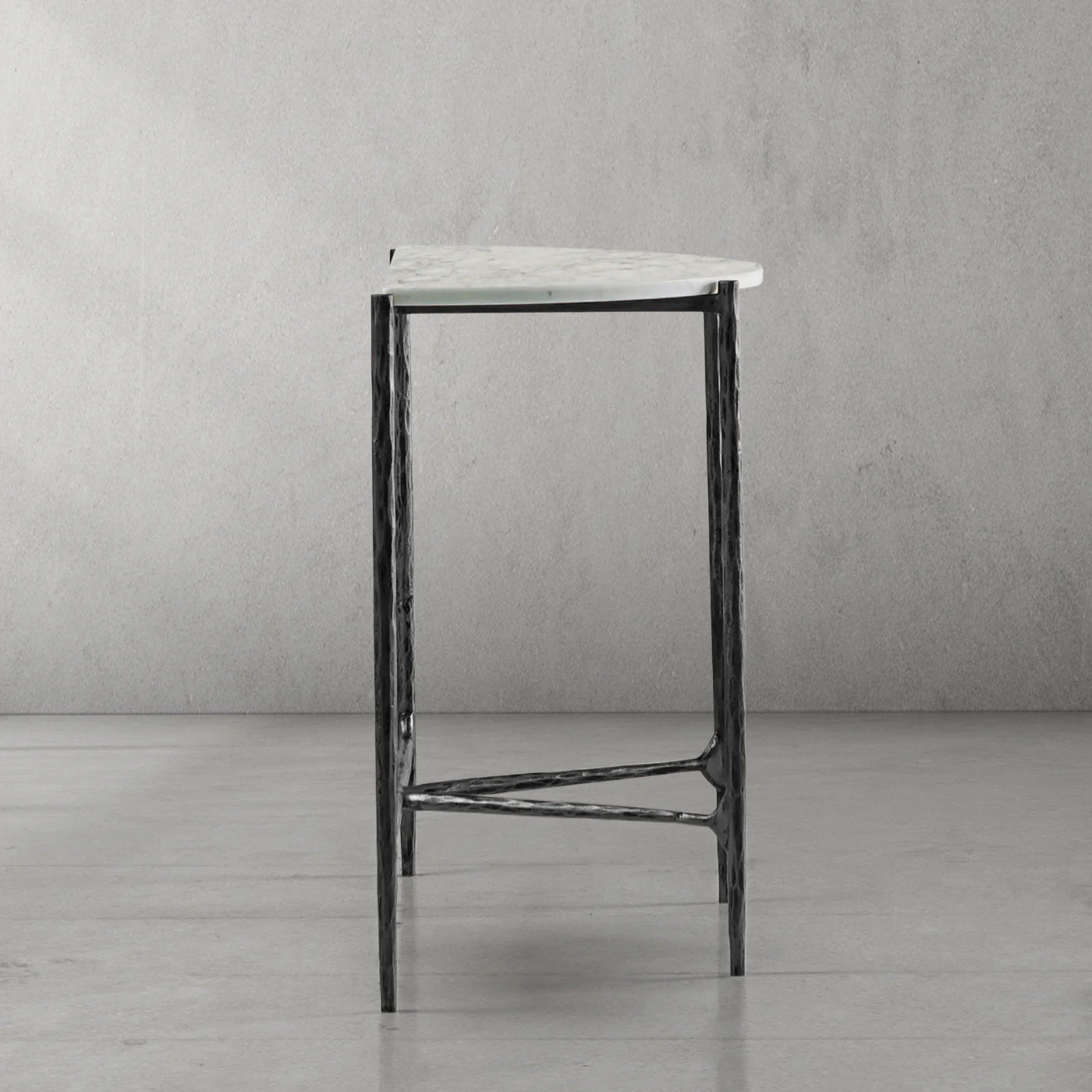 Hand-Forged Metal Semi-circle Console Table - Image 5
