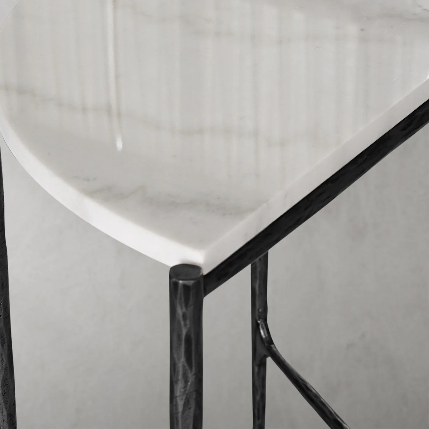 Hand-Forged Metal Semi-circle Console Table - Image 7
