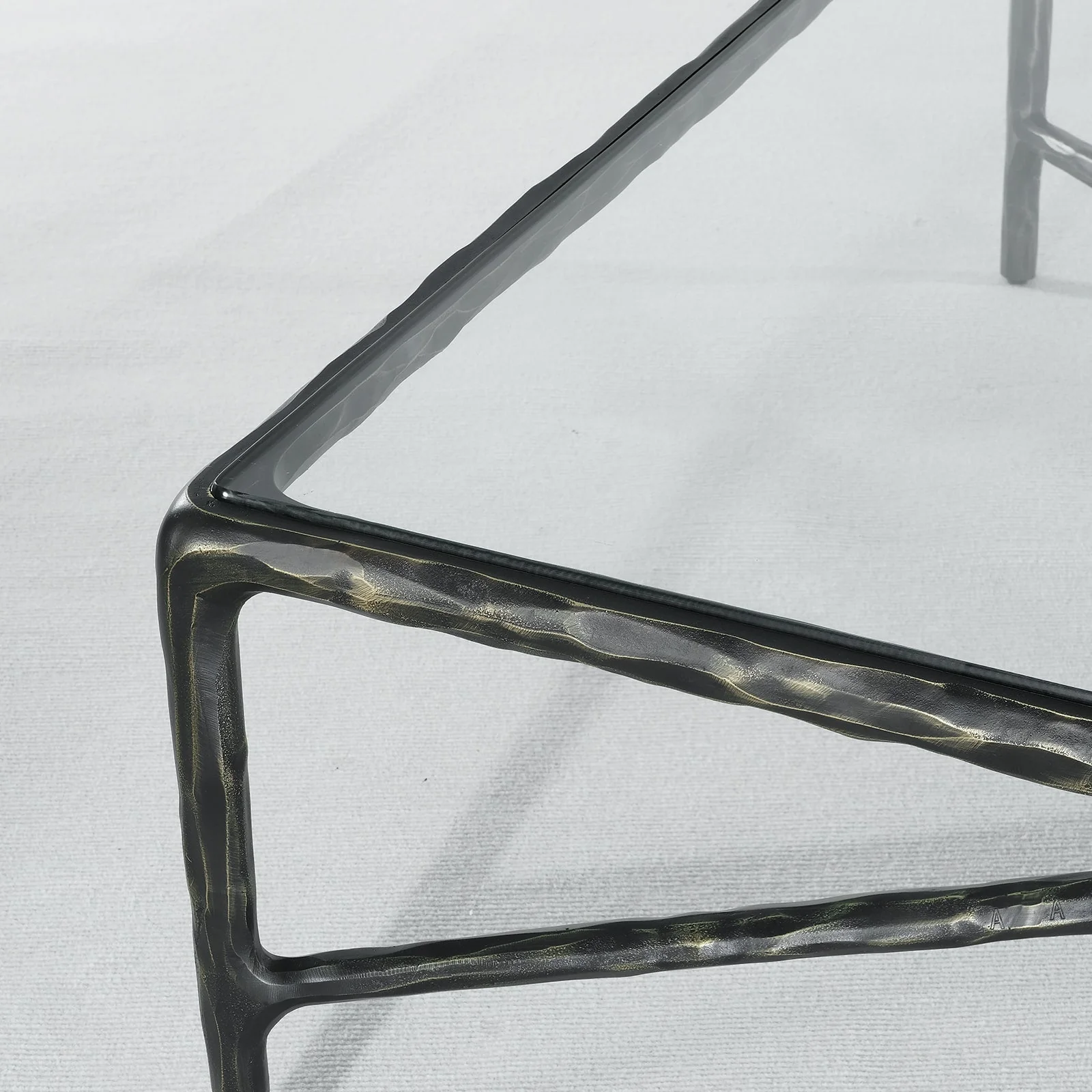 Hand-Forged Metal Square Glass Coffee Table - Image 16