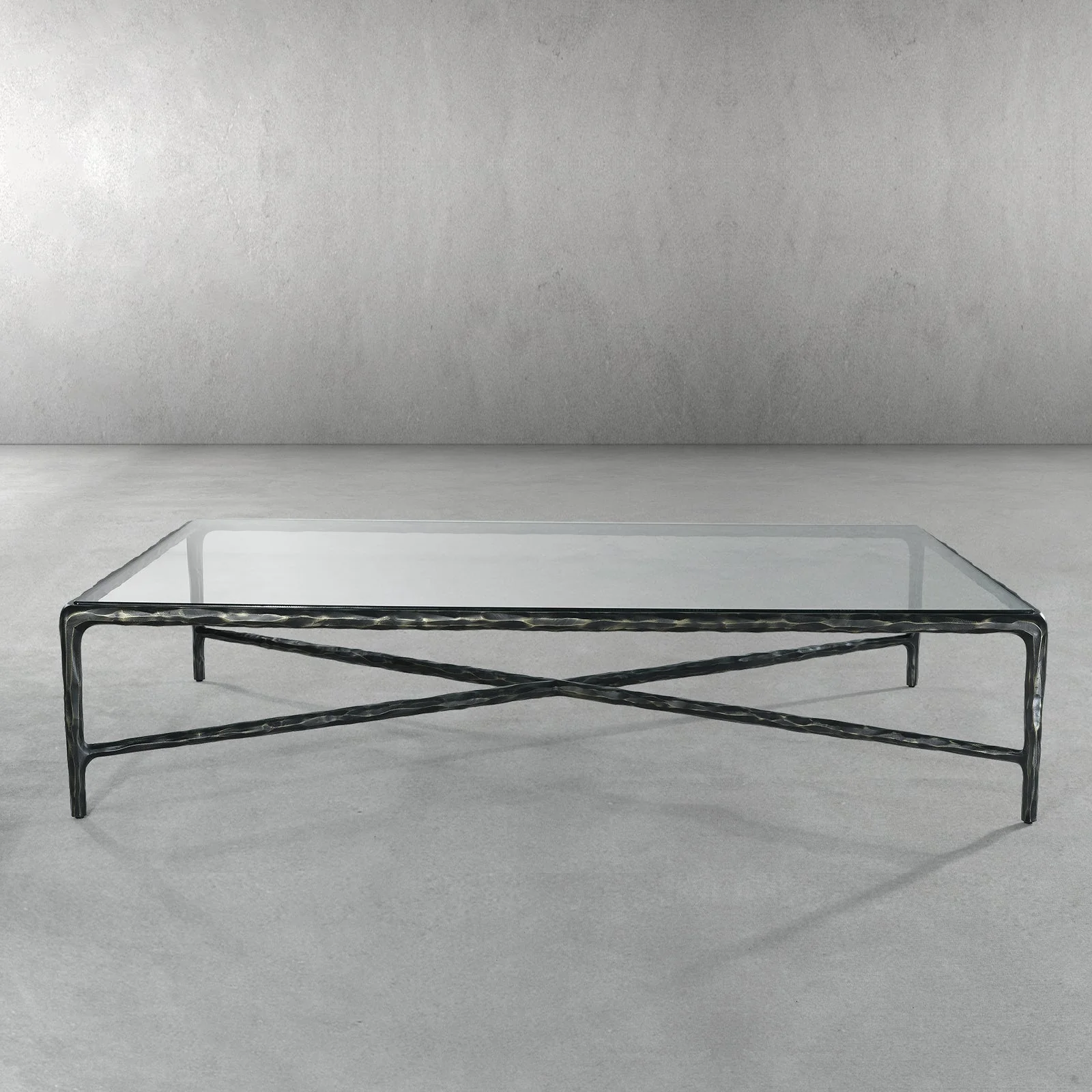 Hand-Forged Metal Square Glass Coffee Table - Image 17