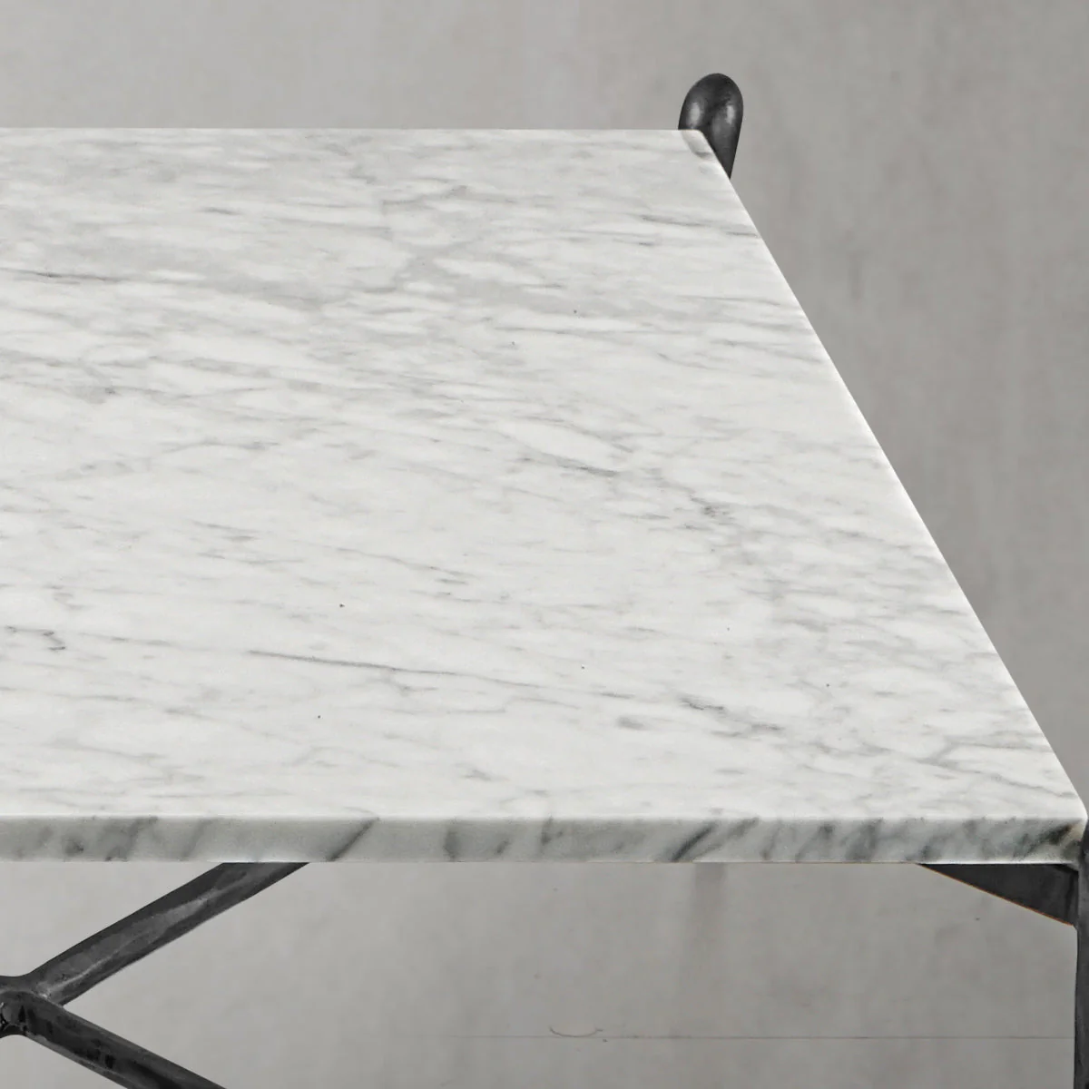 Hand-Forged Metal Square Horn Marble Coffee Table 39" 50" - Image 24