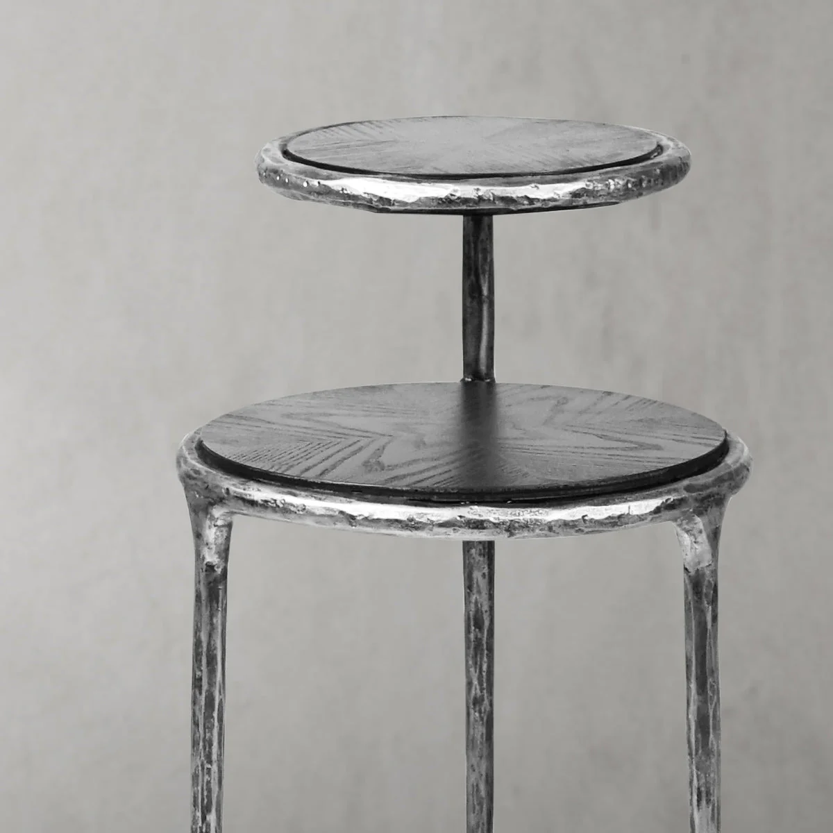 Hand-Forged Metal Tiered Accent Table - Image 20