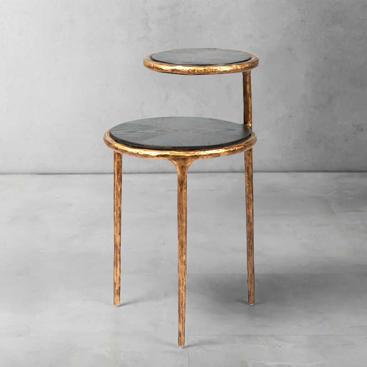 Hand-Forged Metal Tiered Accent Table - Image 24