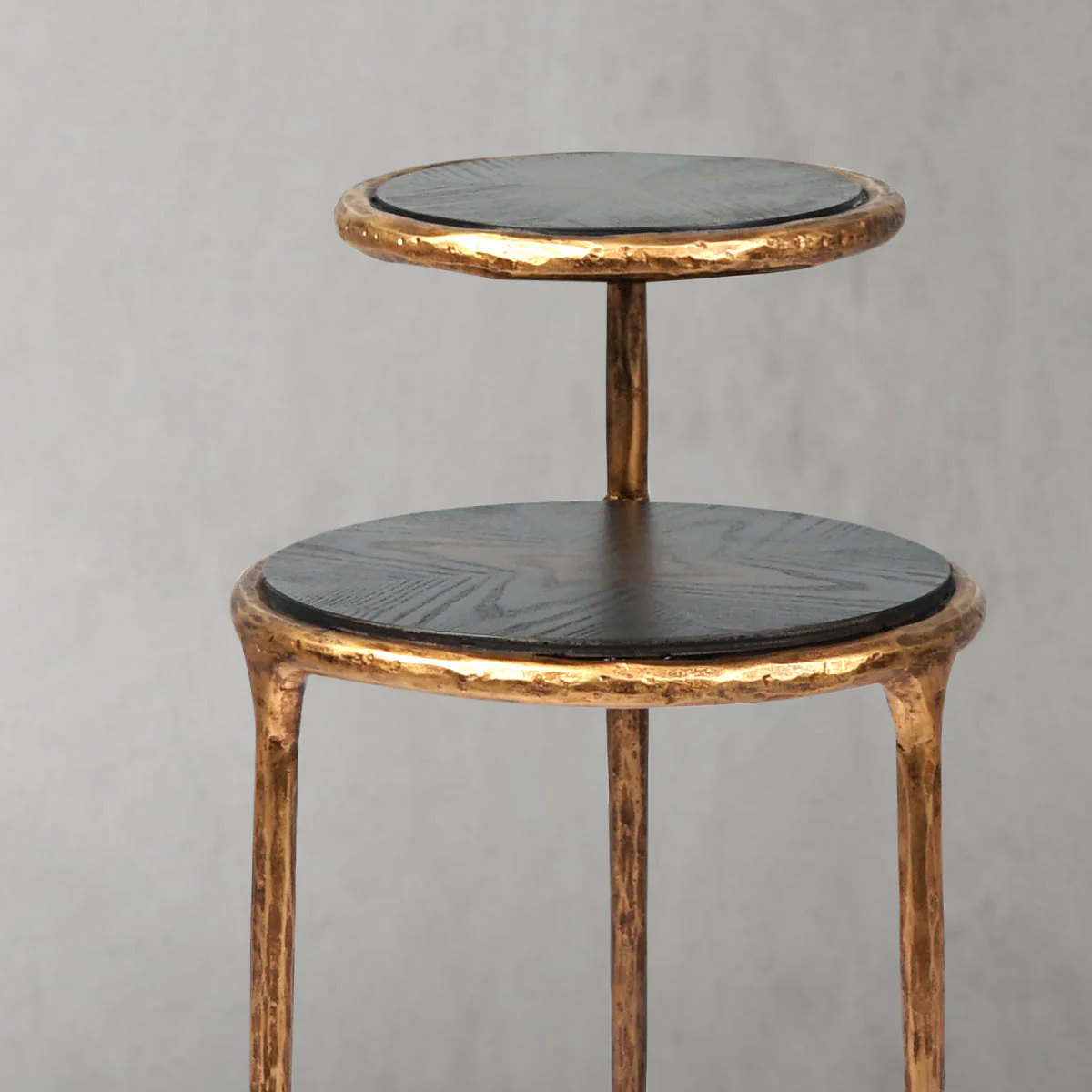 Hand-Forged Metal Tiered Accent Table - Image 6