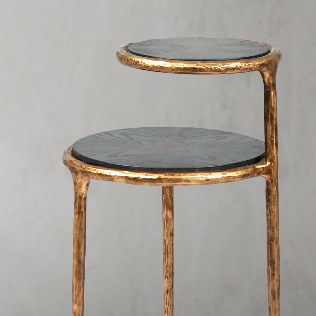 Hand-Forged Metal Tiered Accent Table - Image 7