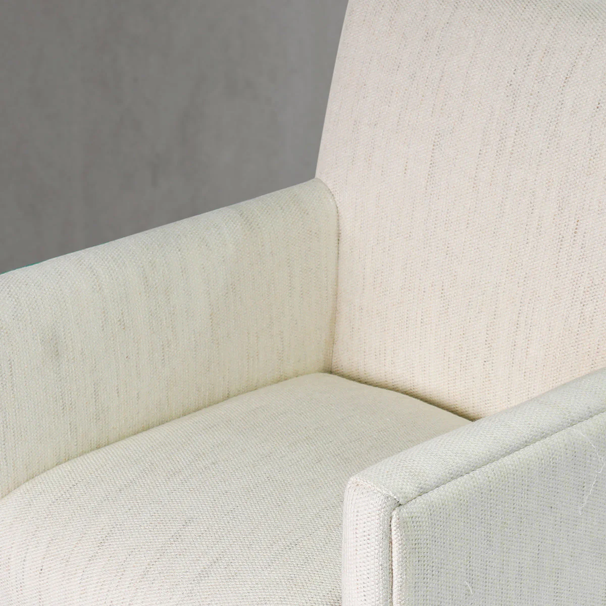 Hand-Forged Metal Track Fabric Lounge Armchair - Image 15