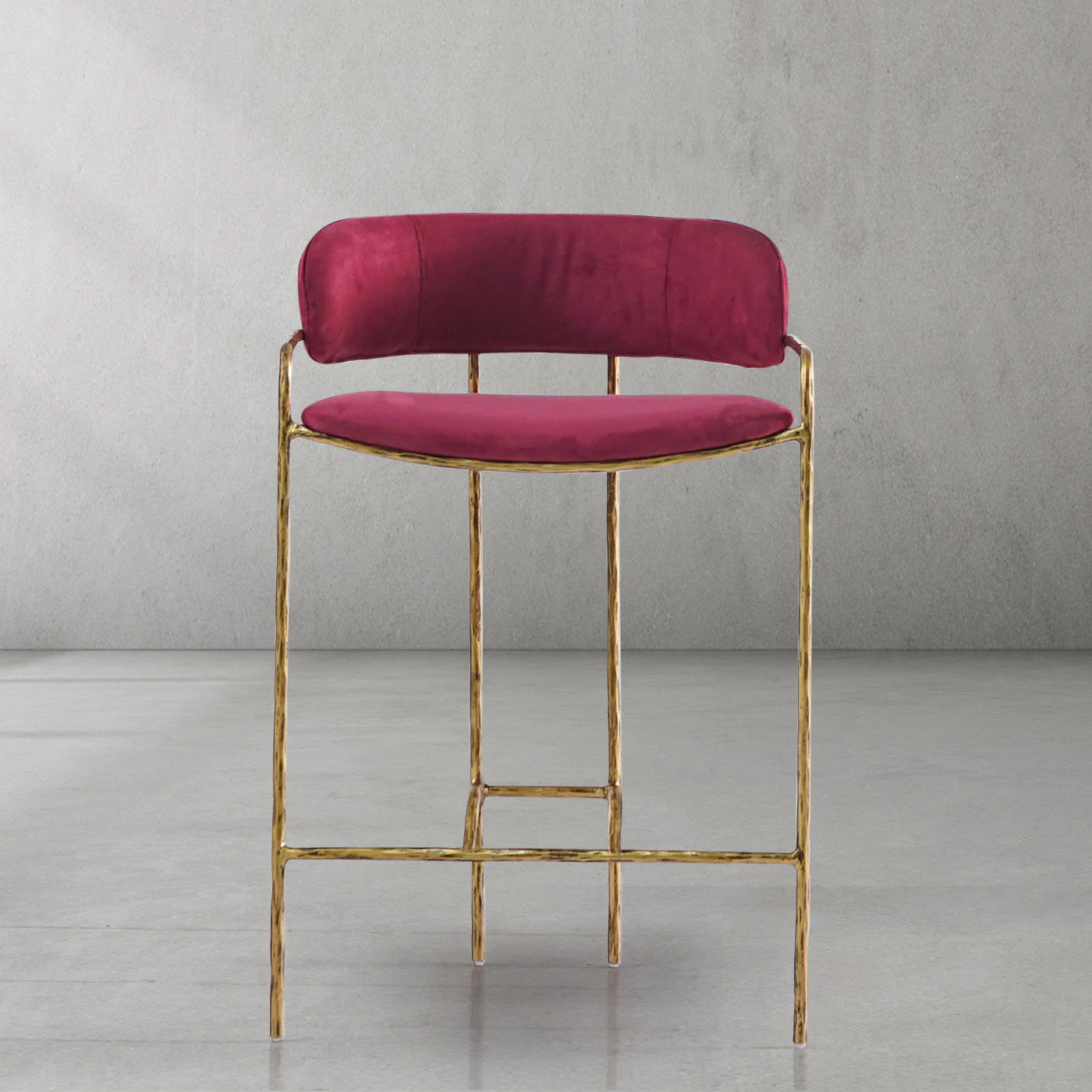 Hand-Forged Metal Vintage Armrest Bar Chair - Image 2