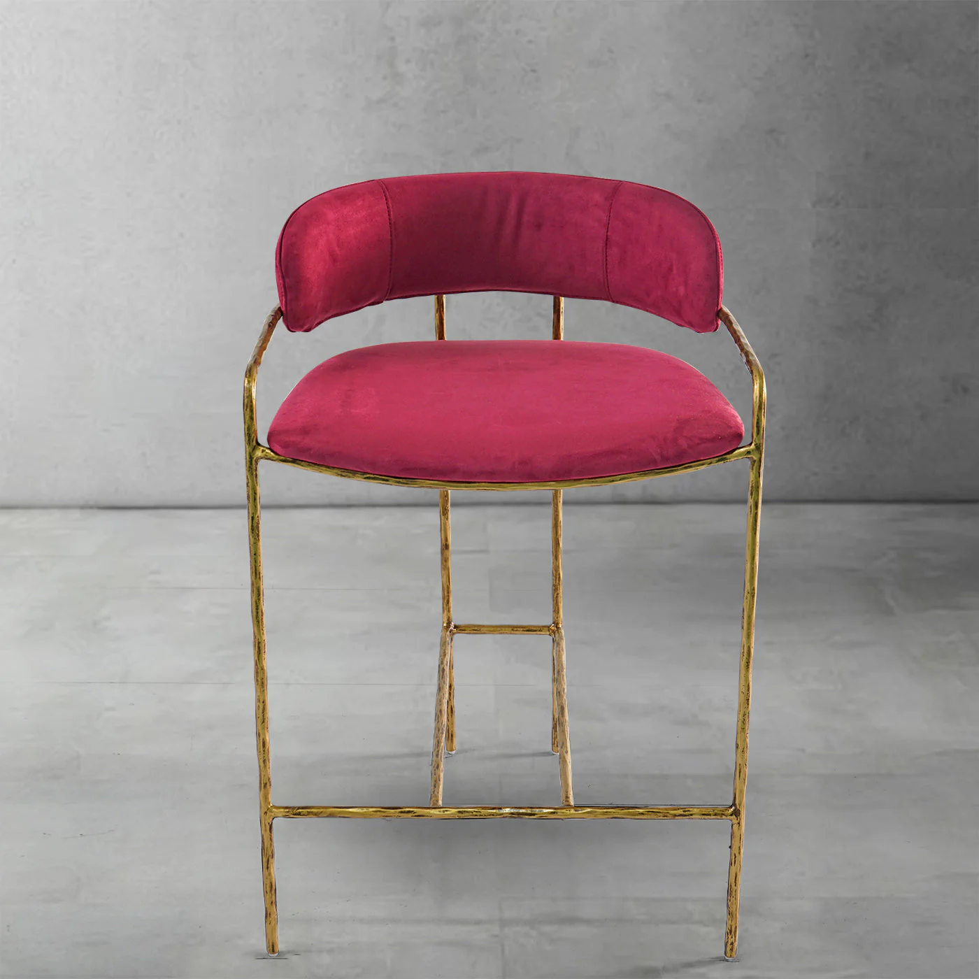 Hand-Forged Metal Vintage Armrest Bar Chair - Image 3
