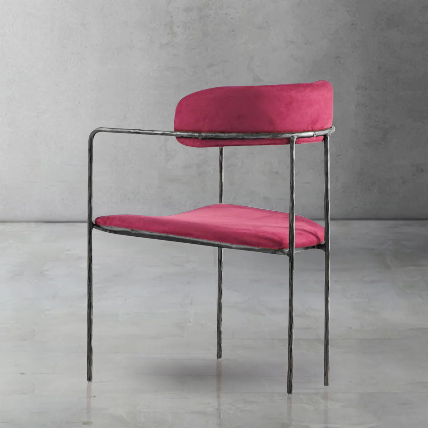 Hand-Forged Metal Vintage Armrest Bar Chair - Image 8