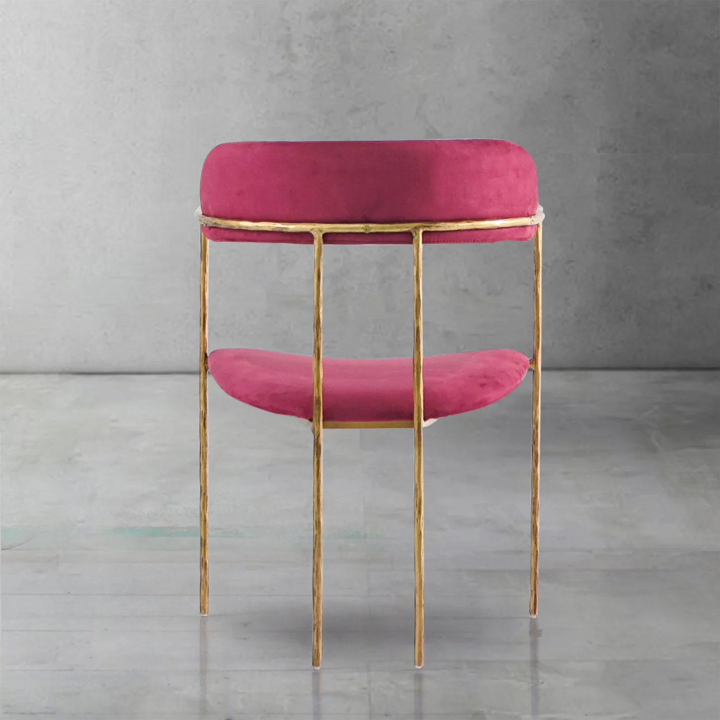 Hand-Forged Metal Vintage Armrest Dining Chair - Image 5