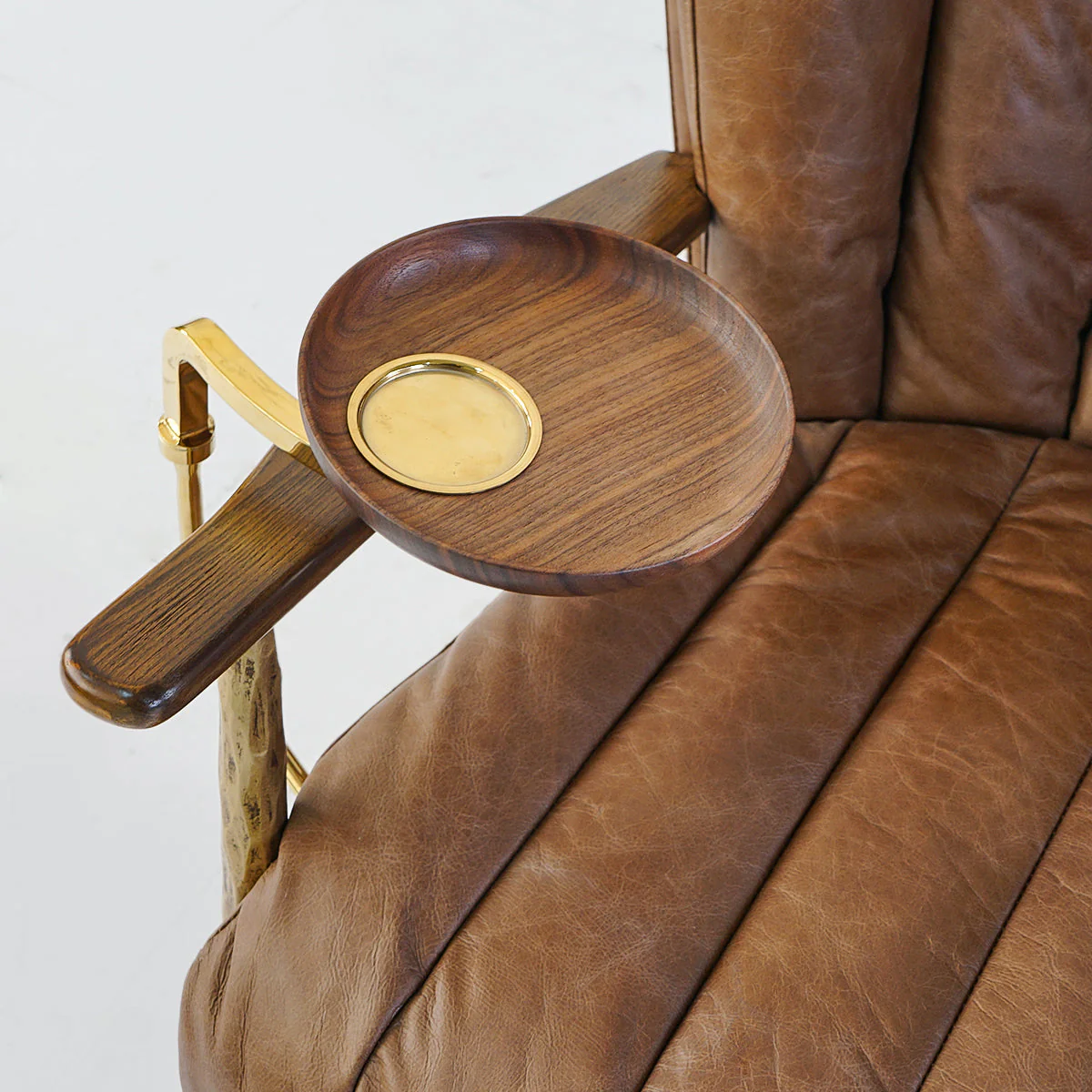 Hand-Forged Metal Vintage Leather Armchair Cigar Chair - Image 18