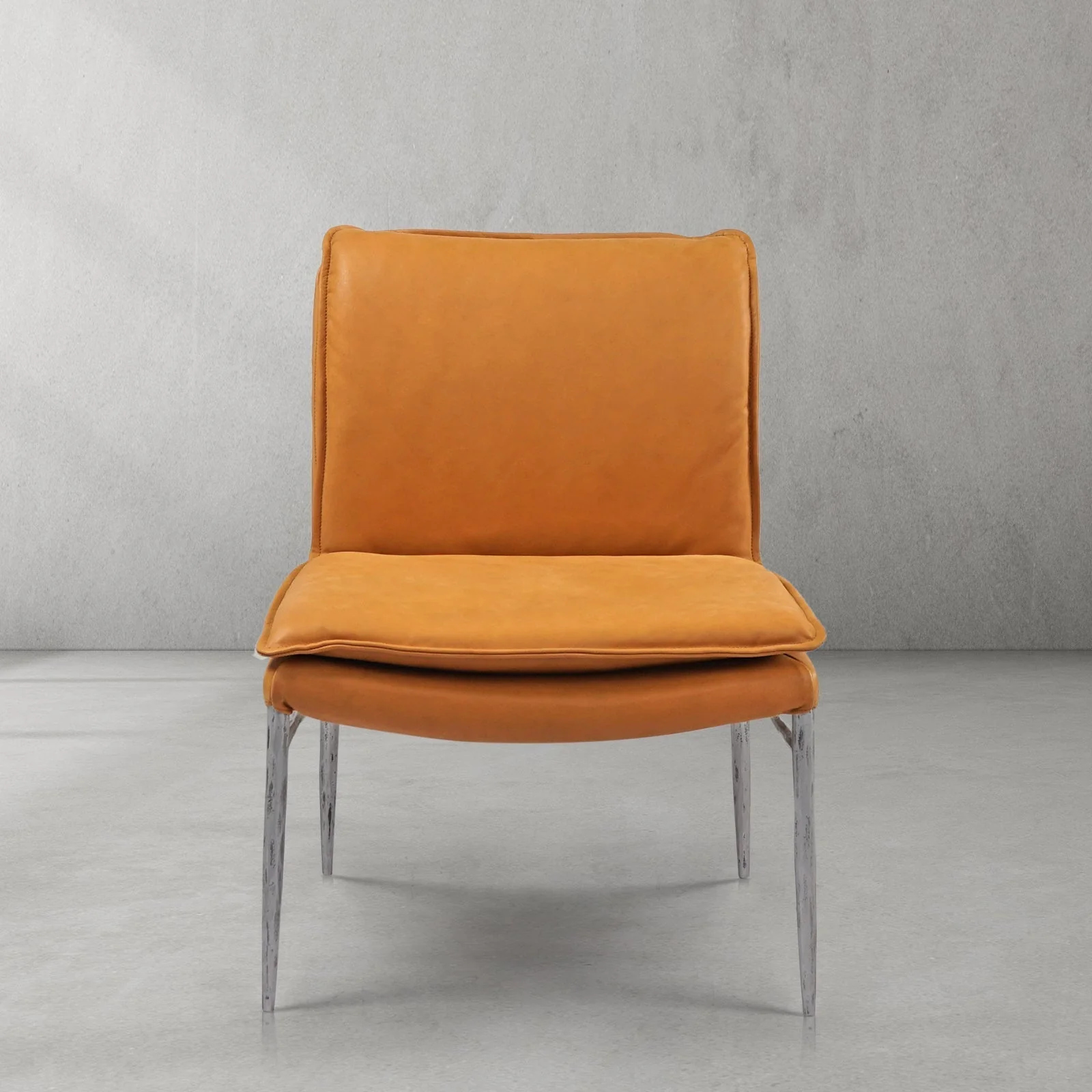 Hand-Forged Metal Vintage Leather Dining Chair - Image 8