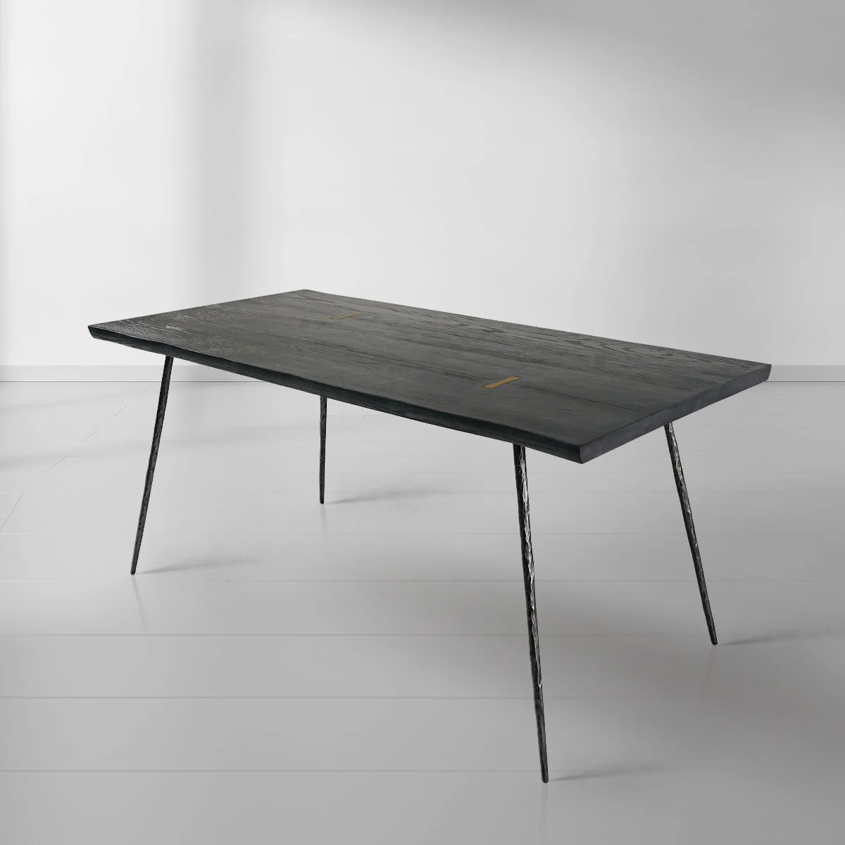 Hand-Forged Metal Vintage Style Metal Frame Dining Table - Image 10