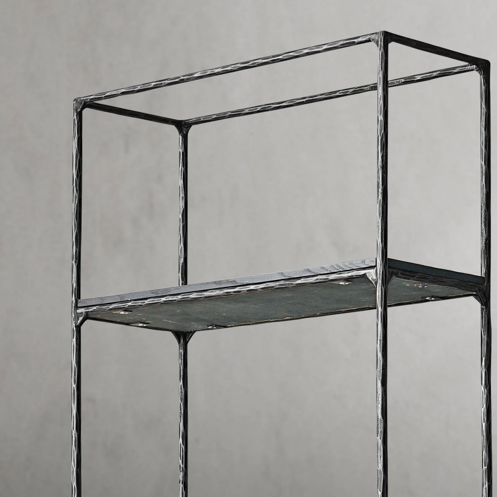 Hand-Forged Metal White Marble Shelving - Image 13