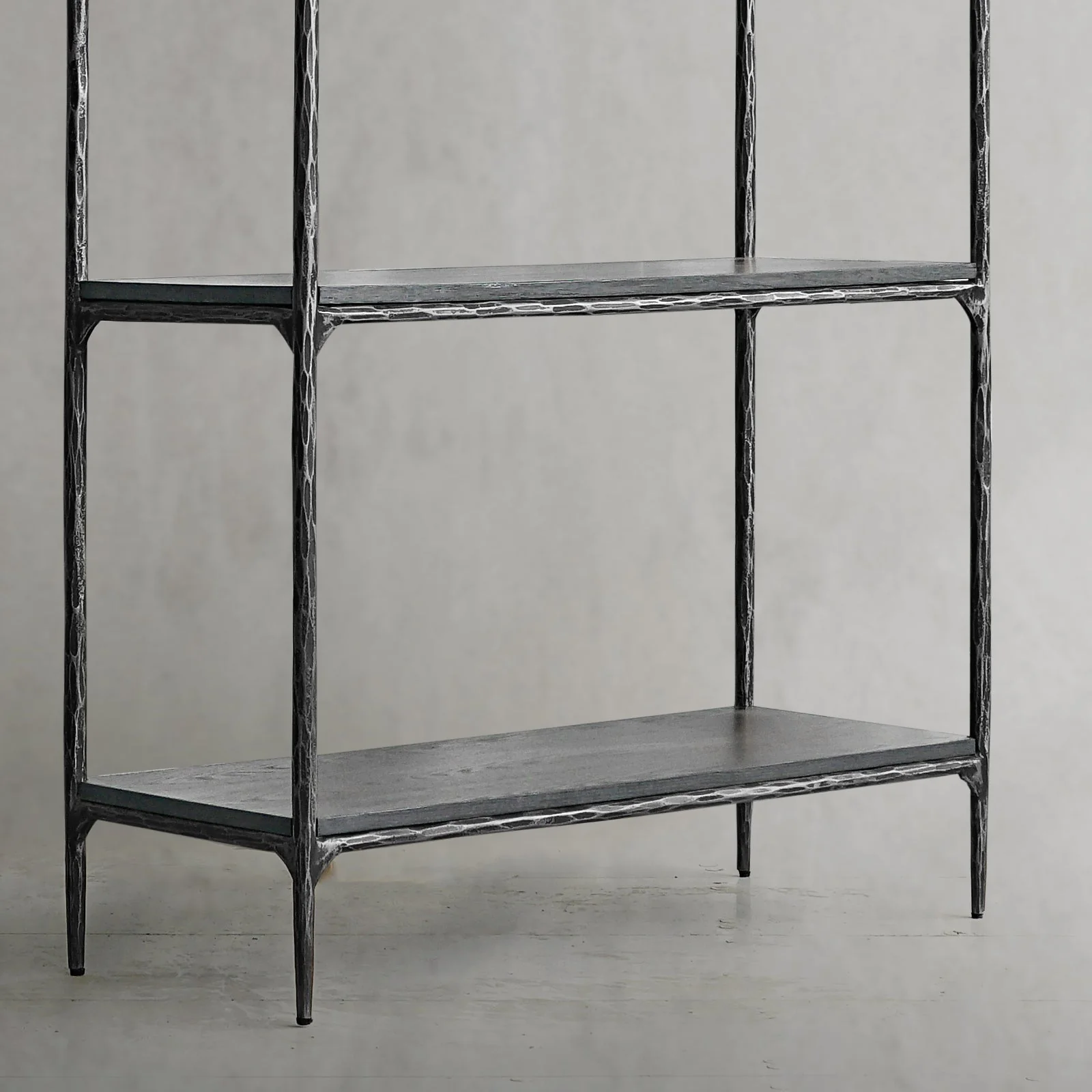 Hand-Forged Metal White Marble Shelving - Image 14