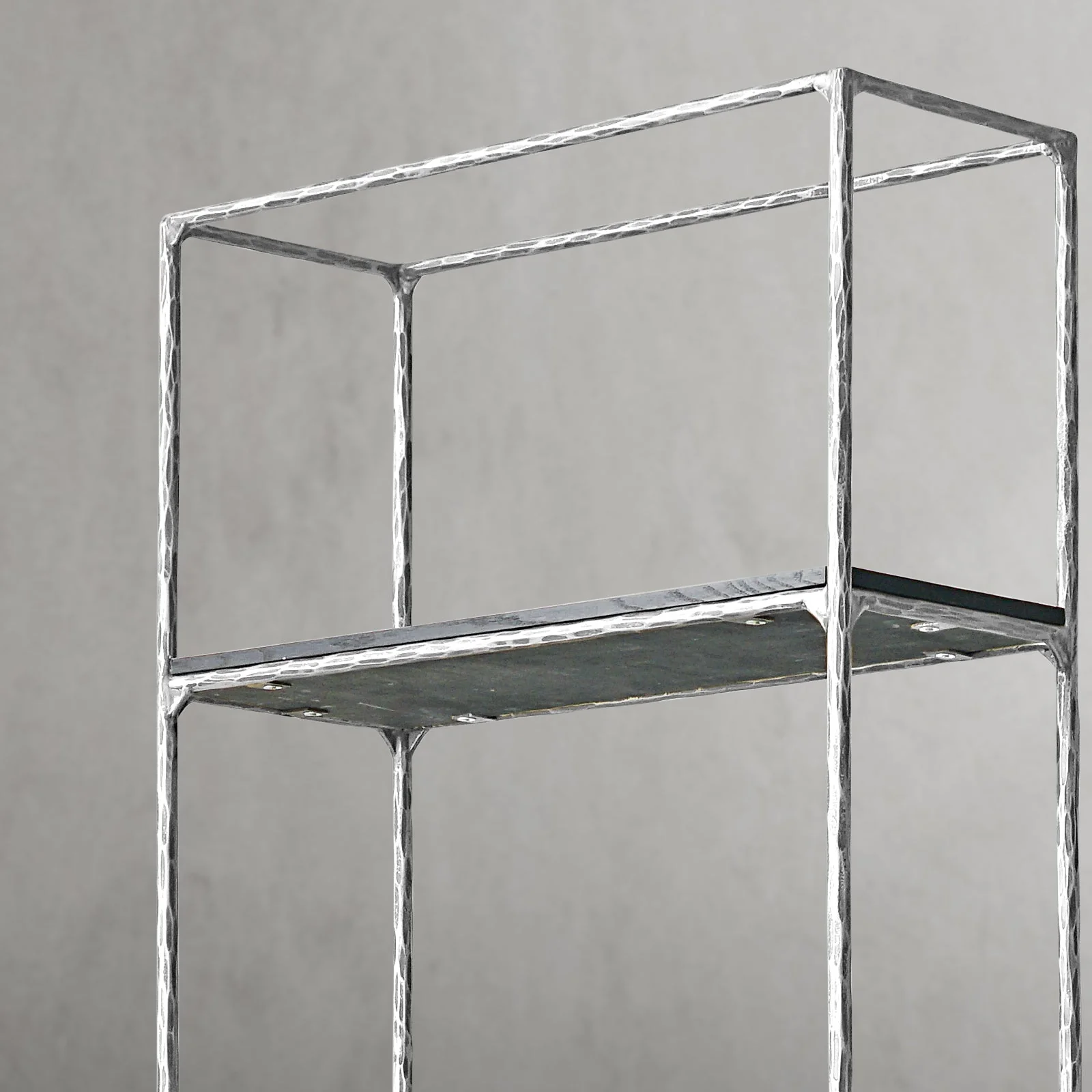 Hand-Forged Metal White Marble Shelving - Image 19