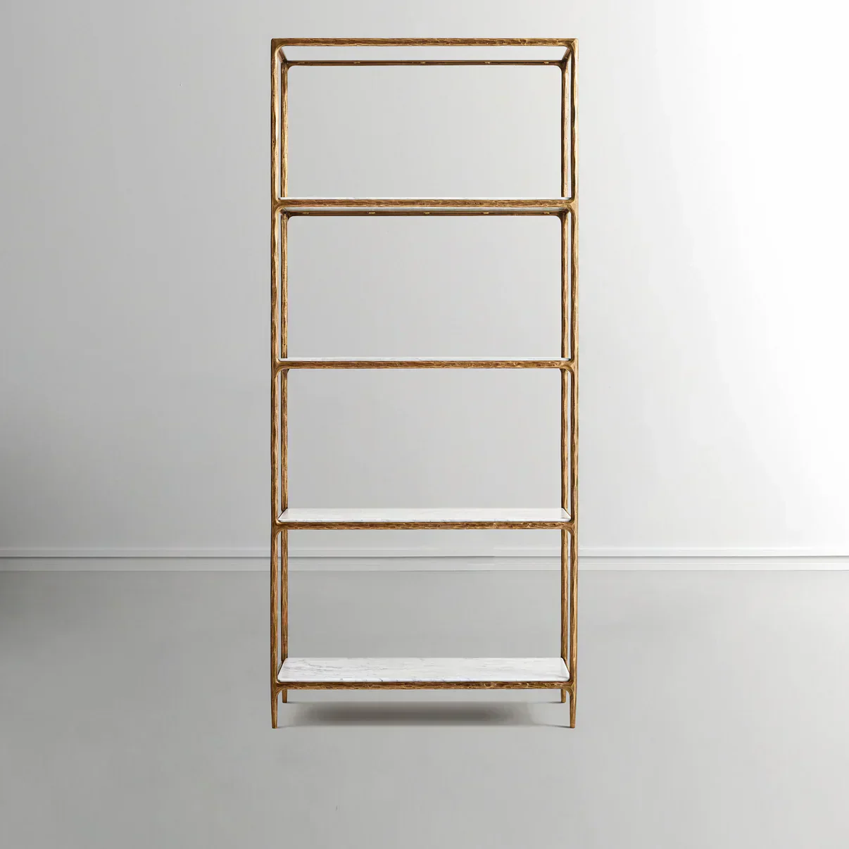Hand-Forged Metal White Marble Shelving - Image 25