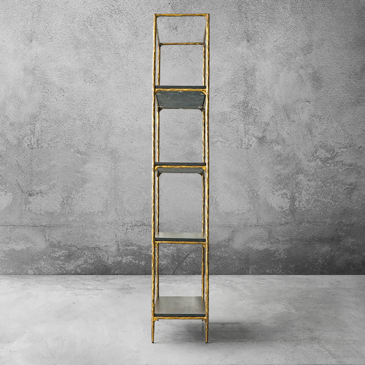 Hand-Forged Metal White Marble Shelving - Image 6