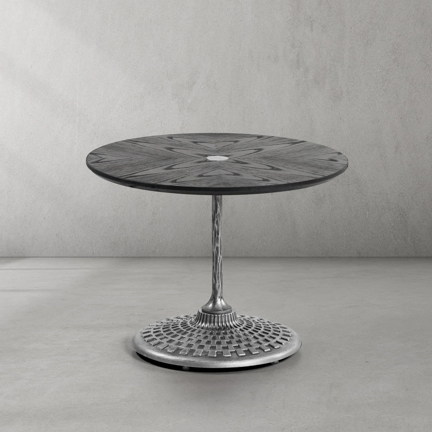 Hand-Forged Metal Wooden Side Table - Image 11