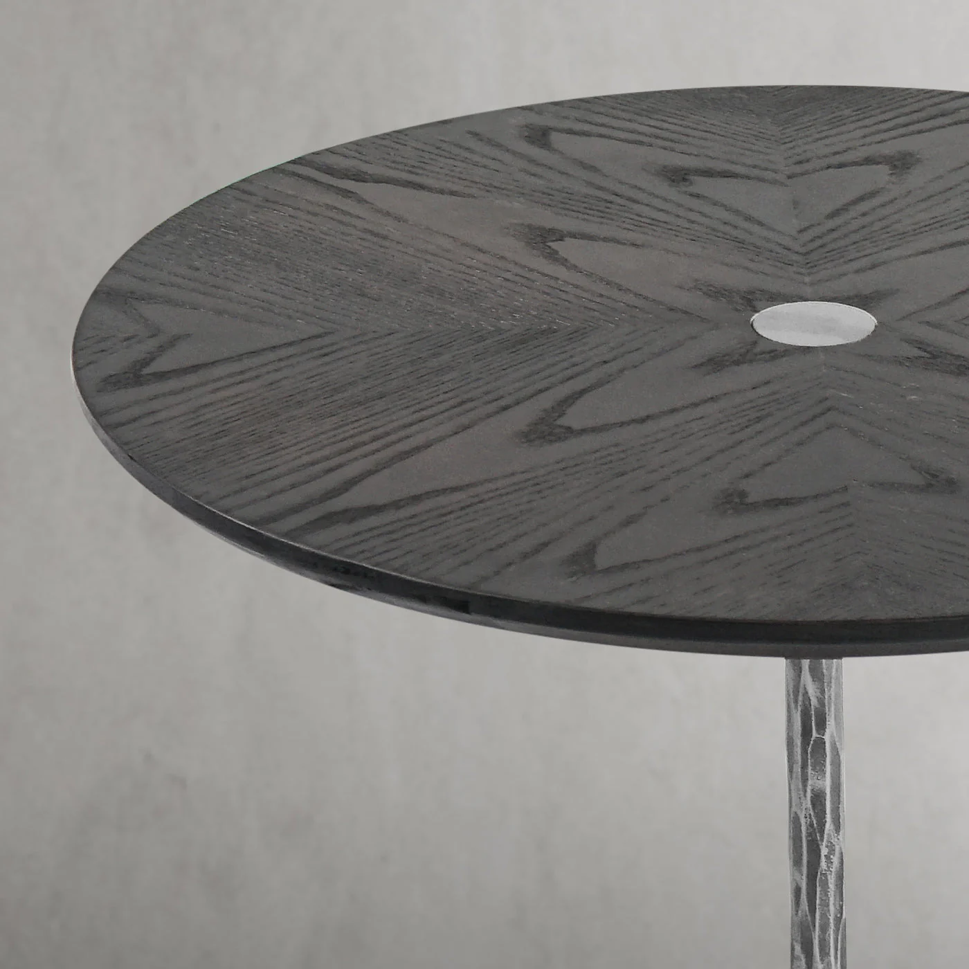 Hand-Forged Metal Wooden Side Table - Image 13