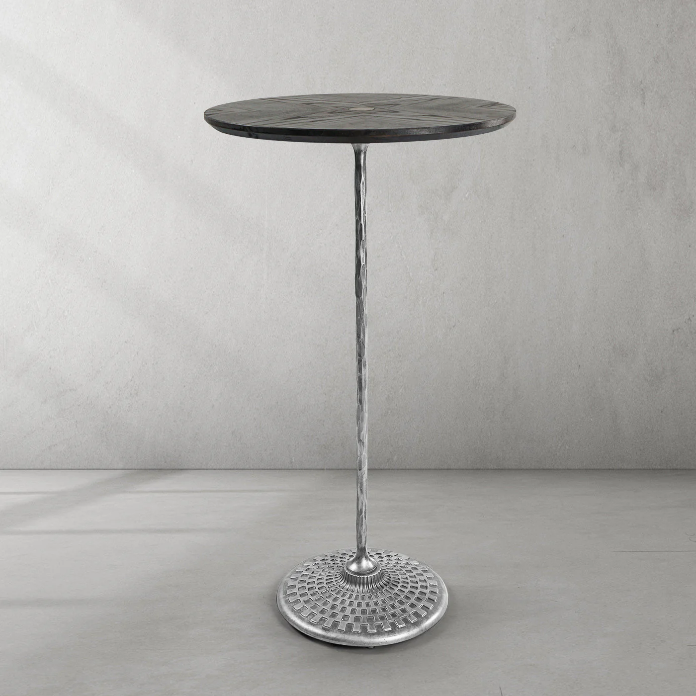 Hand-Forged Metal Wooden Side Table - Image 42