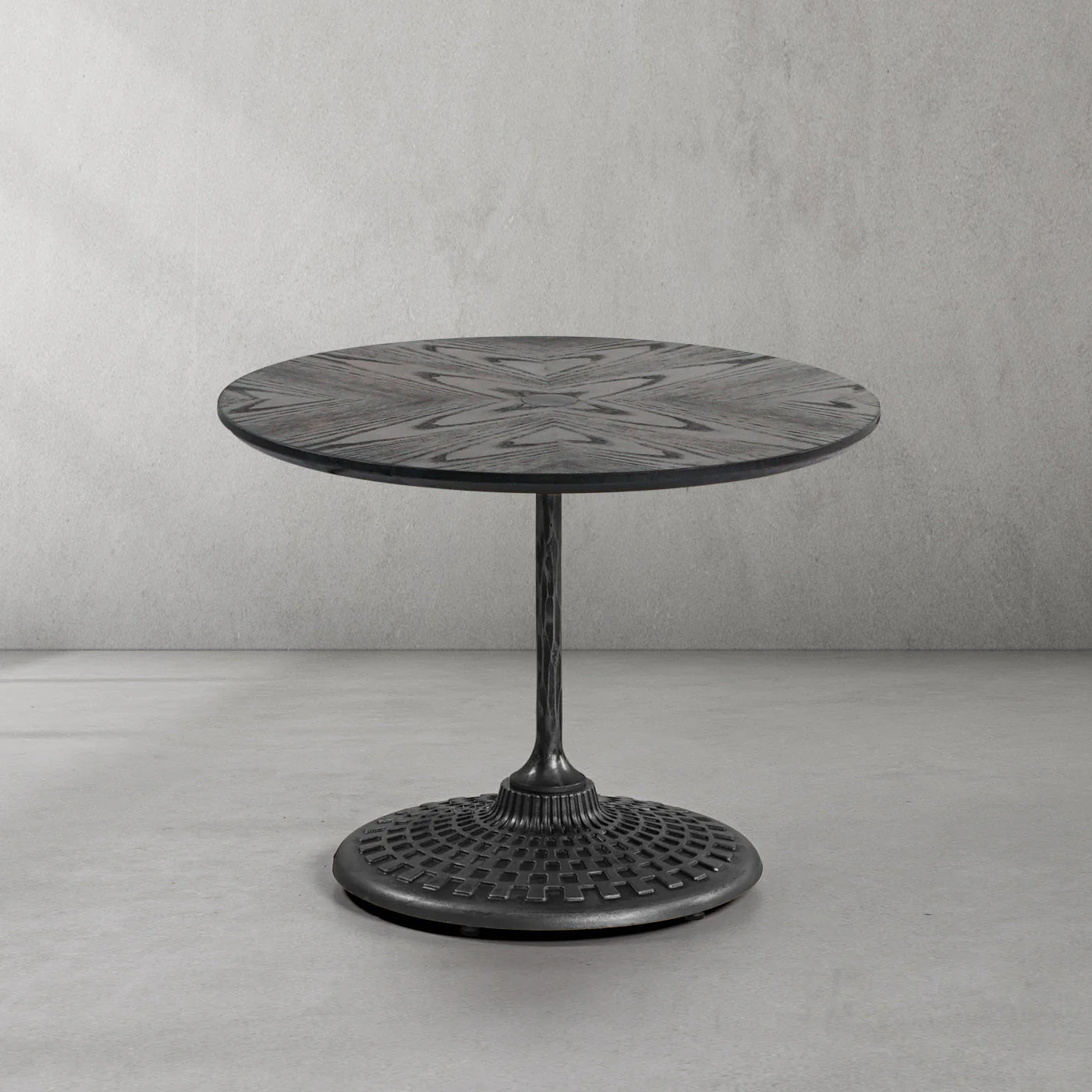Hand-Forged Metal Wooden Side Table - Image 6