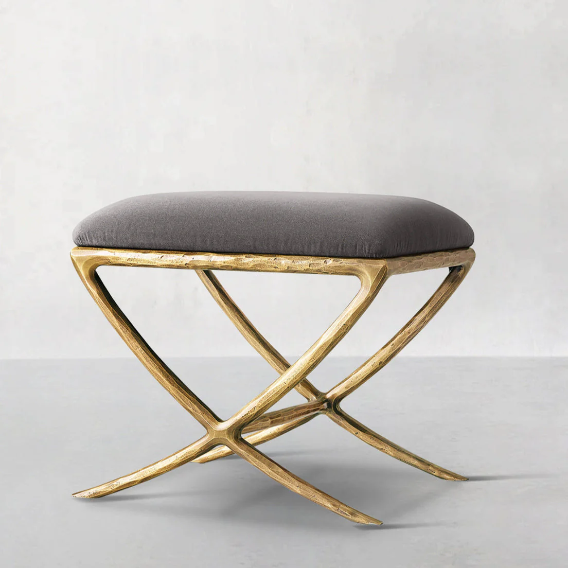 Hand-Forged Metal X-base Stool - Image 13